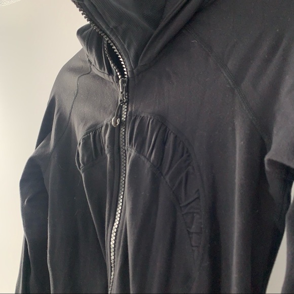 Lululemon Black Hooded Zip Up Jacket Women’s Size 4 - Picture 7 of 9